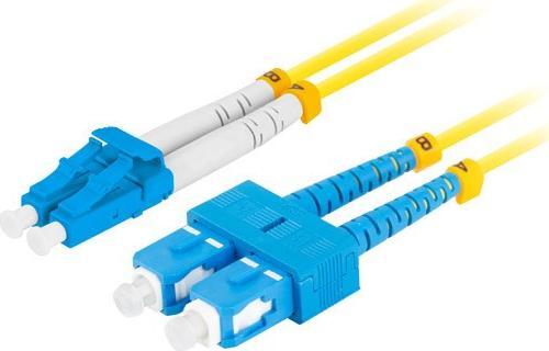 Lanberg PATCHCORD ŚWIATŁOWODOWY SM SC/UPC-LC/UPC DUPLEX 3.0MM LSZH G657A1 5M ŻÓŁTY LANBERG