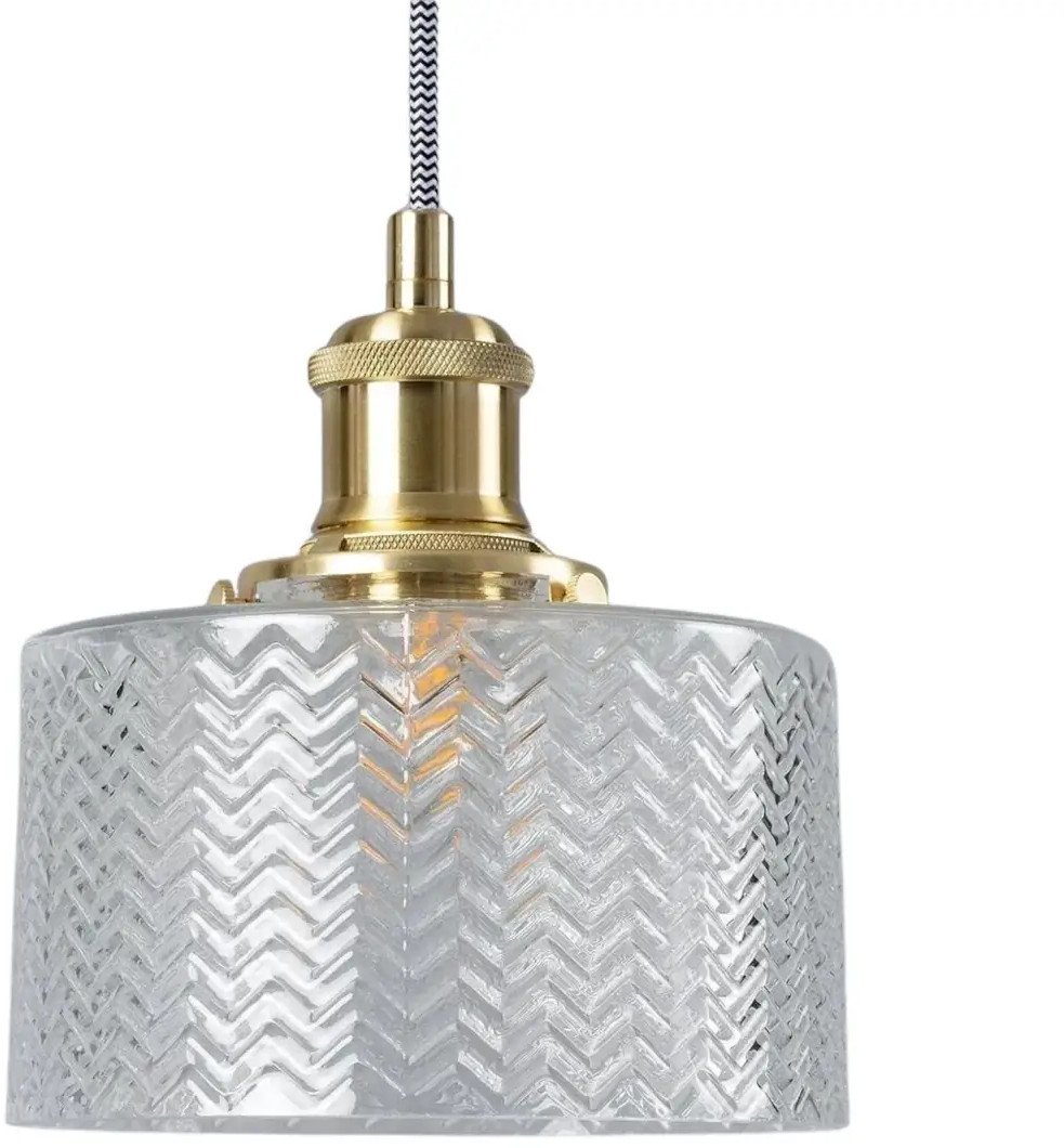 Szklana lampa wisząca Wanda ABR-SLWW Abruzzo złoty przezroczysty