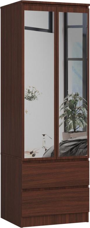 Fabryka Mebli Akord SZAFA STAR S 60 cm Z LUSTREM 2 DRZWI 2 SZUFLADY WENGE