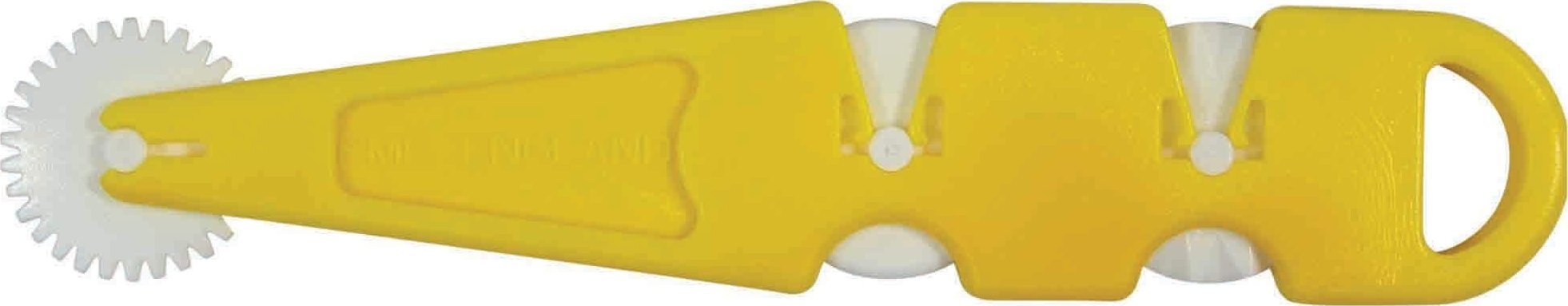 PME Narzędzie dekoratorskie radełko 3 końcówki 13cm żółte