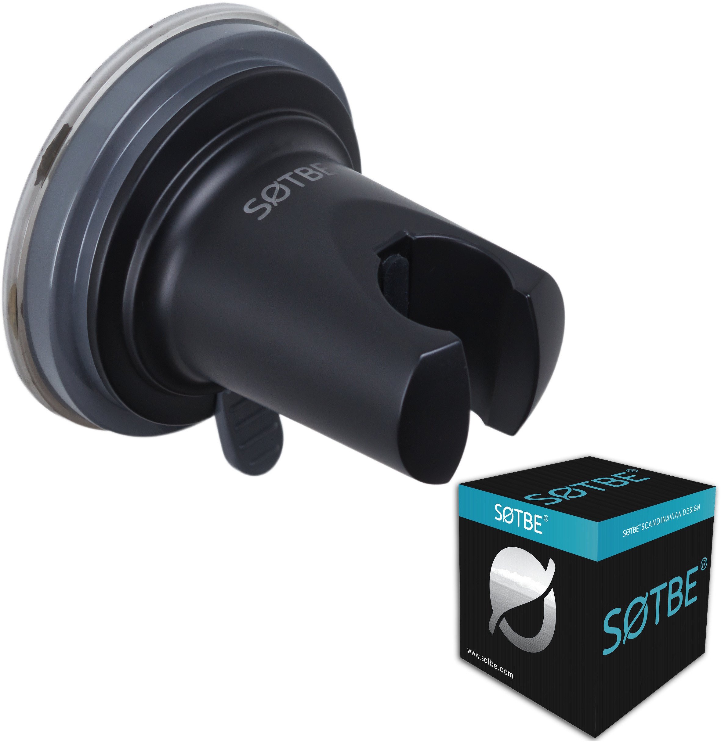 Przyssawkowy uchwyt do słuchawki prysznicowej kolor czarny SOTBE