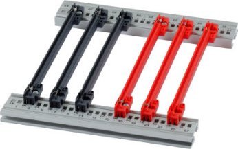 SCHROFF Akcesoria do szyn prowadzących SCHROFF, PC, 160 mm, szerokość rowka 2 mm, czerwone, 10 sztuk