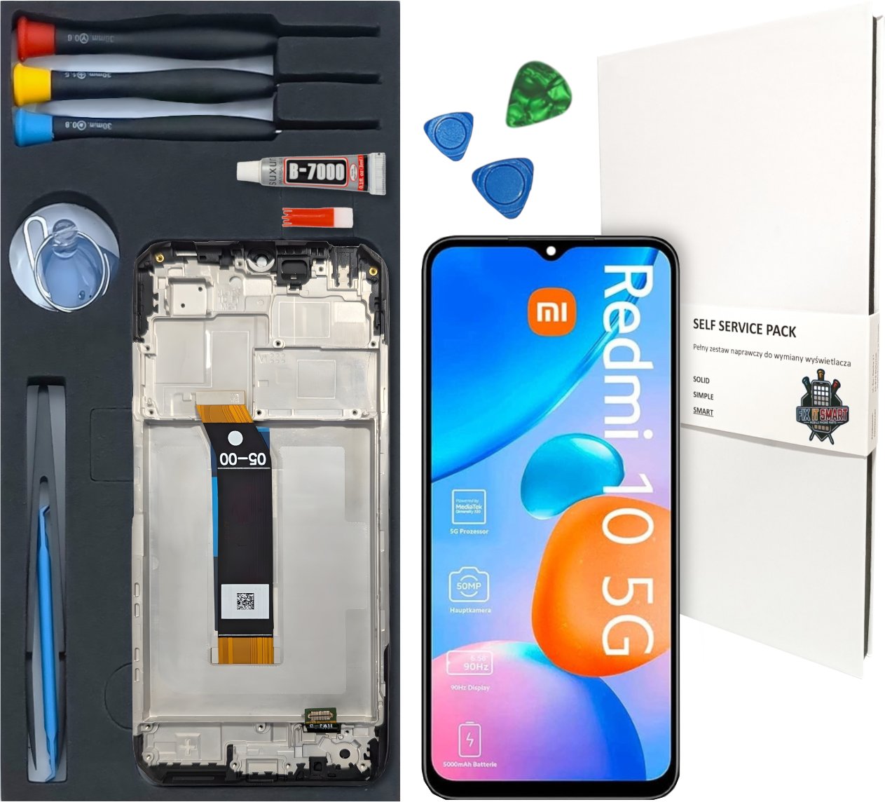 WYŚWIETLACZ LCD DO XIAOMI REDMI 10 5G RAMKA ZESTAW WYMIANA WYŚWIETLACZA