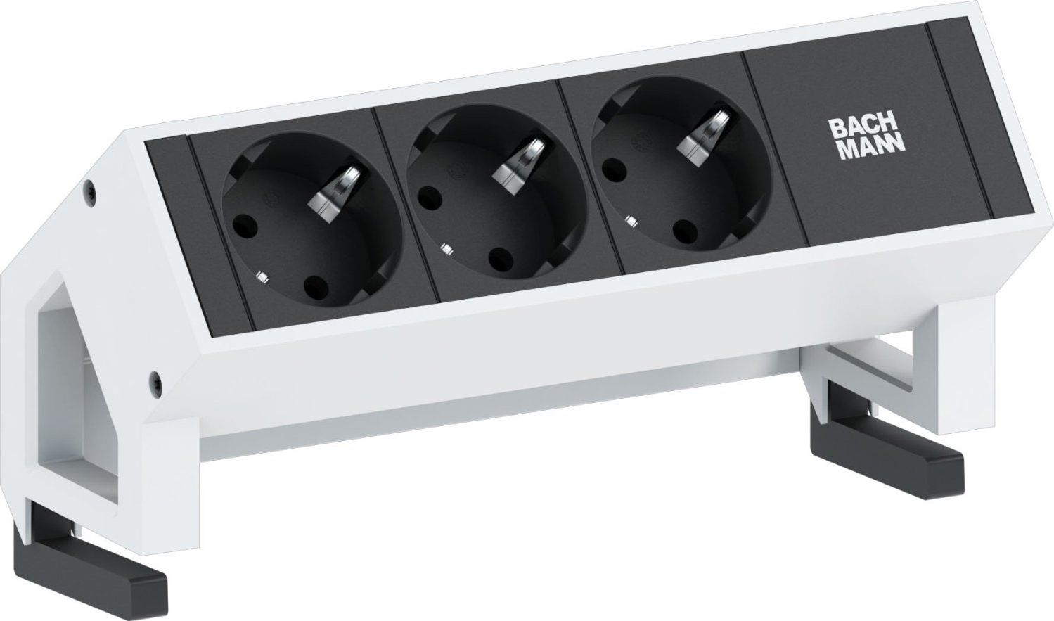 Kabel zasilający Bachmann Steckdoseneinheit 3xSchuko 902.300, Steckdosenleiste weiß/schwarz - 902.300