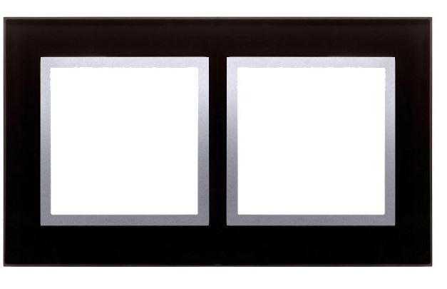 Kontakt-Simon Ramka podwójna szkło księżycowa lawa - DRN2/74