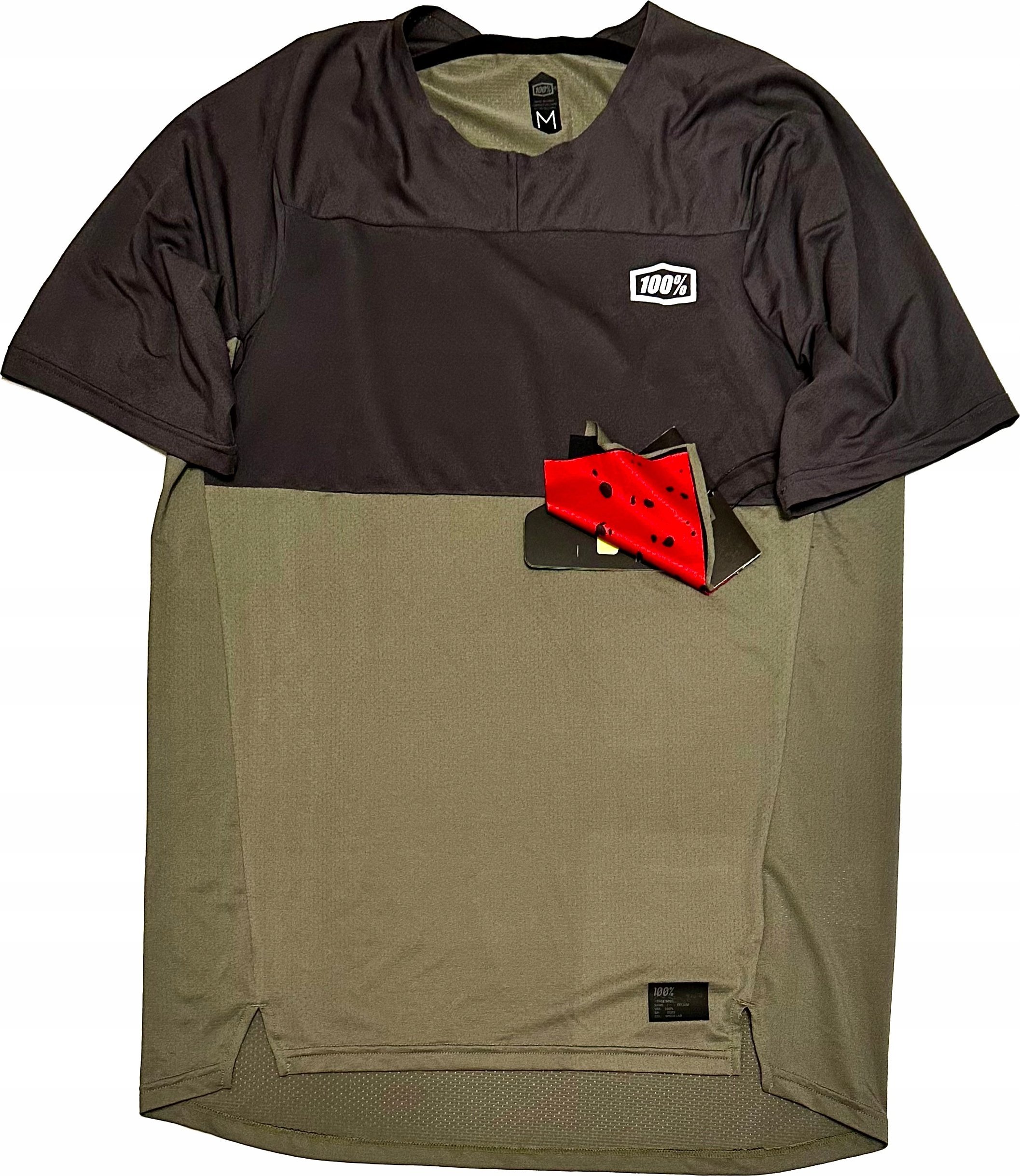 100% Koszulka męska 100% CELIUM Jersey krótki rękaw Army roz. M (NEW)