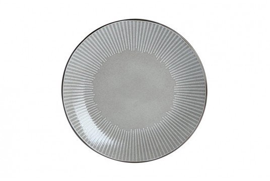 PLATE PAD PRINT MET RIM BROWN 27CM