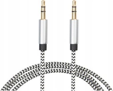 Kabel Libox Jack 3.5mm - Jack 3.5mm 1.5m srebrny (LB0095)