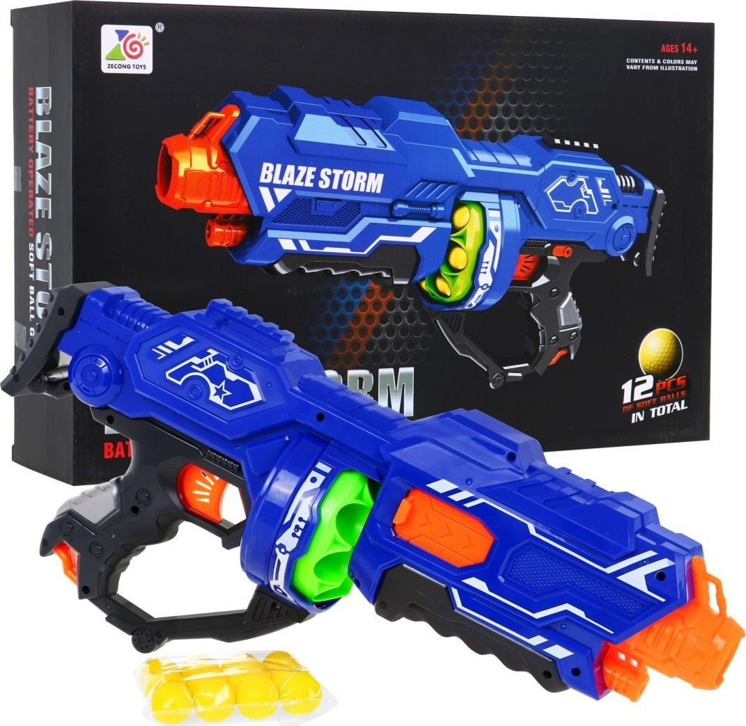 Blaze Storm Pistolet Niebieski 12 Kulek