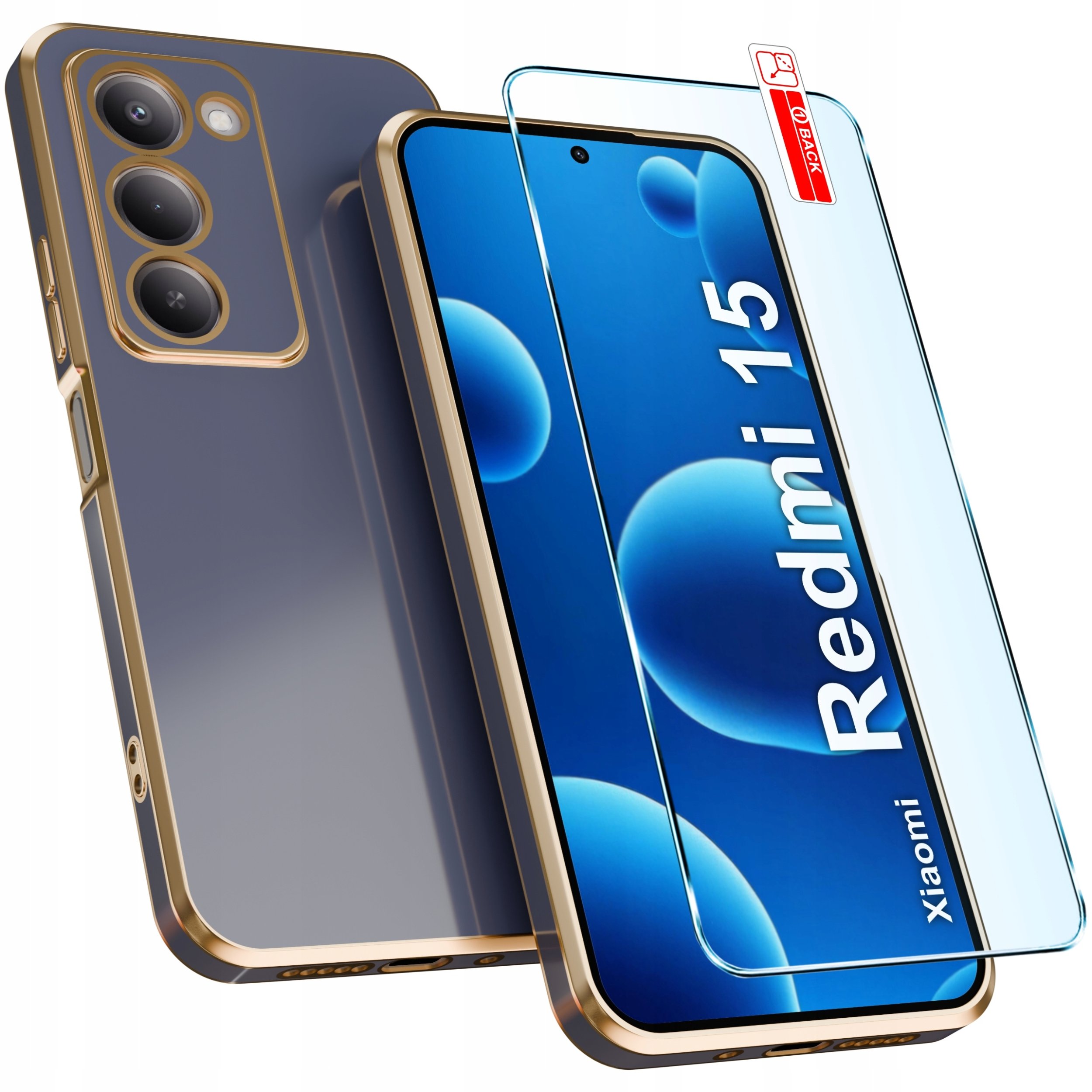 krainaGSM Etui do Xiaomi Redmi 15 4G | 5G CASE GLAMOUR SLIM + Szkło 9H