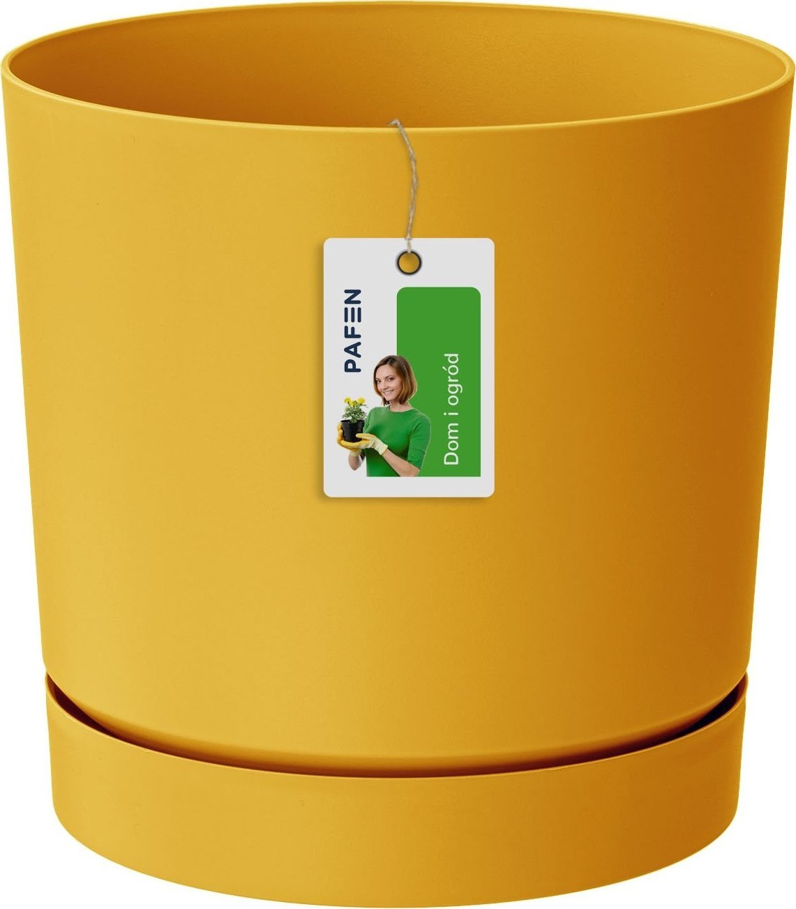 Prosperplast Doniczka na kwiaty Donica okrągła Tubo P Musztarda