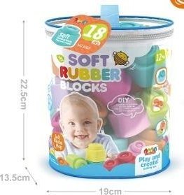 Klocki miękkie 18szt