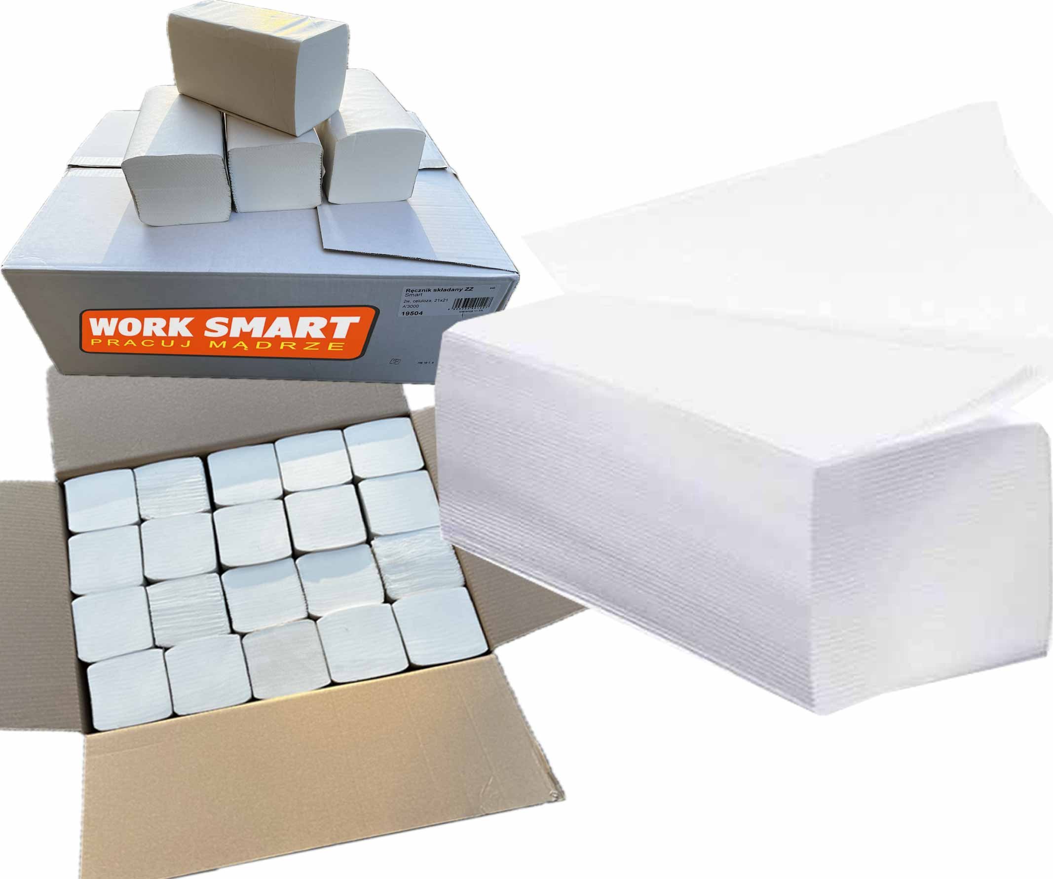 Luna Ręcznik Składay V-Fold A'3000 Smart 21X20 Celuloza 2W Do Podajników - Karton 20 Sztuk Luna 19504 5903332901227