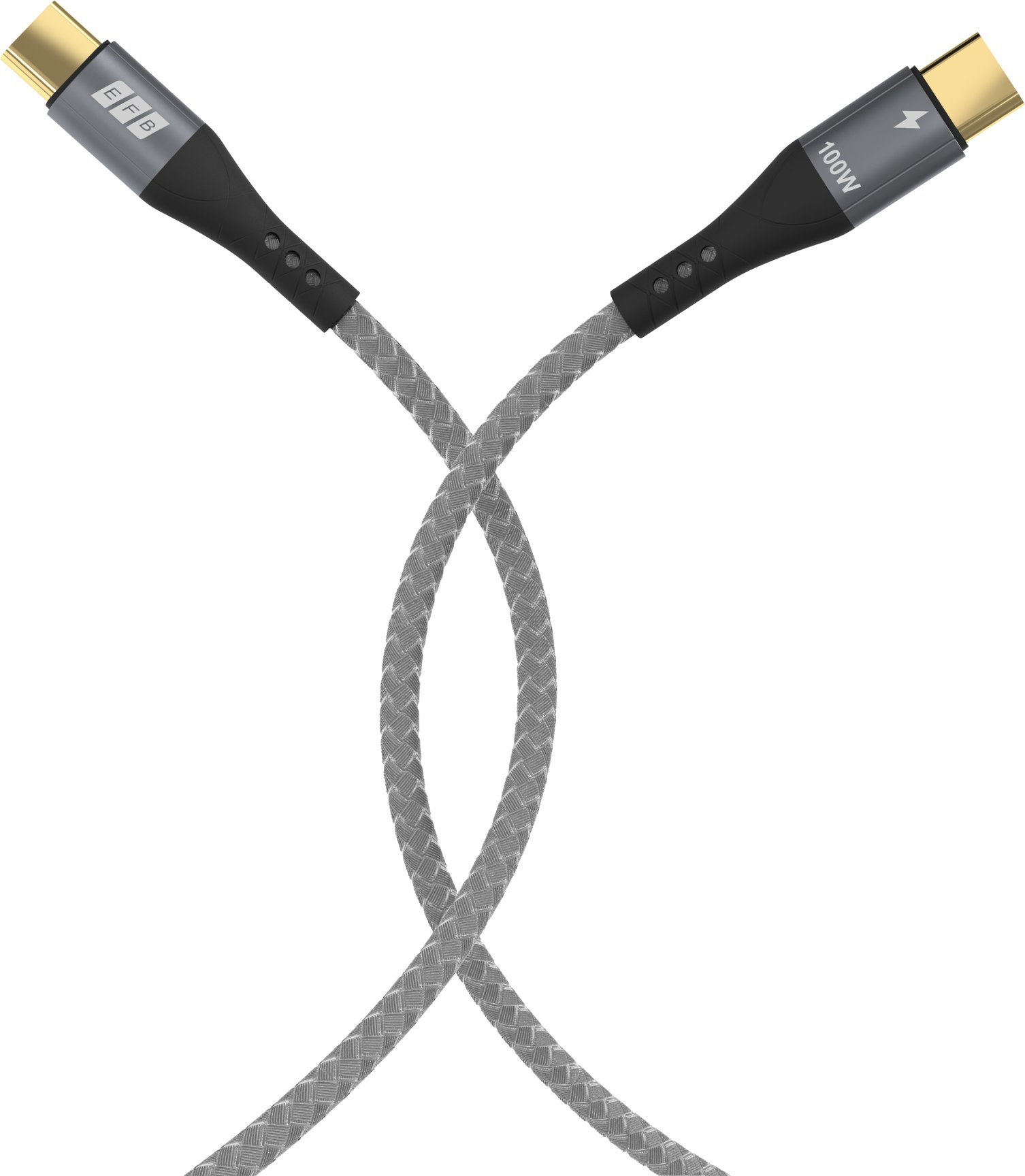 Kabel USB EFB USB-C - USB-C 1 m Czarny (USB-CC-00005)