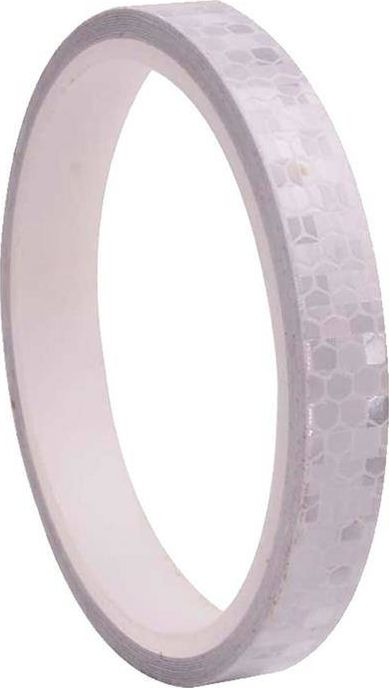 Aptel AG402C TAŚMA ODBLASKOWA ROWEROWA NAKLEJKA 3M srebrna 8m