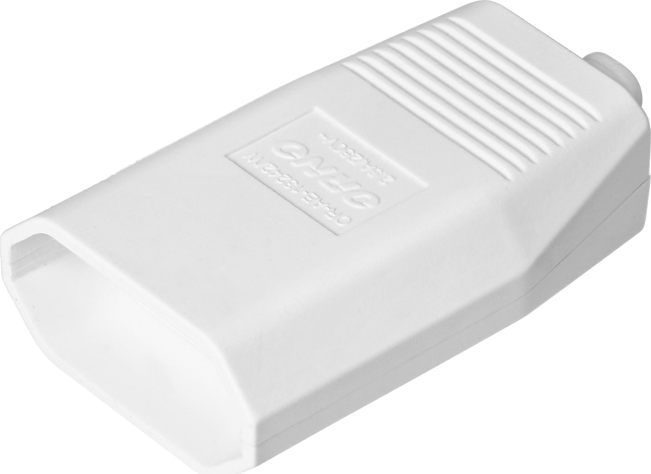 Orno Gniazdo płaskie bez uziemienia, 2,5A, 250V, biały poliwęglan, 1 sztuka