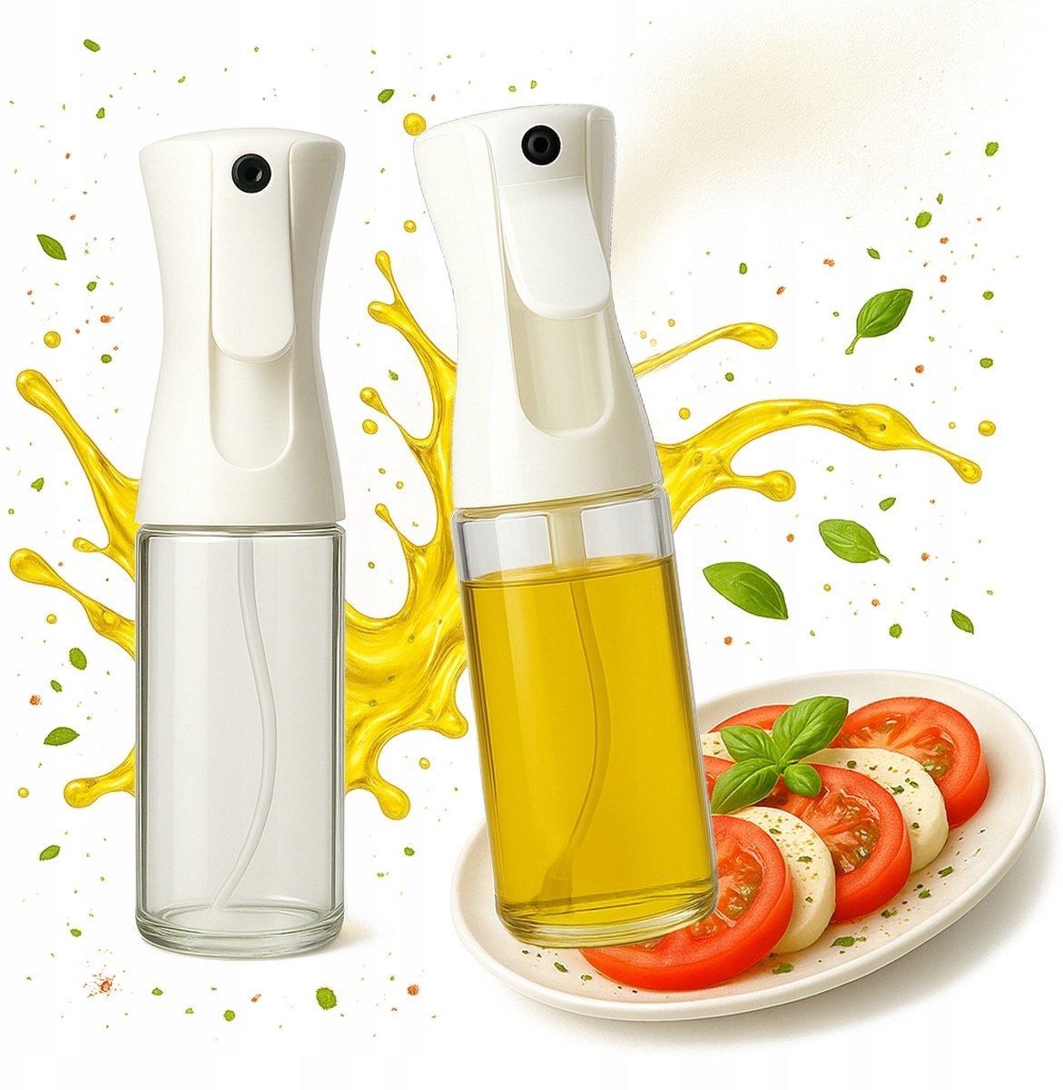2x Spryskiwacz Do Oleju Oliwy Rozpylacz 200 ml Szklany dozownik atomizer