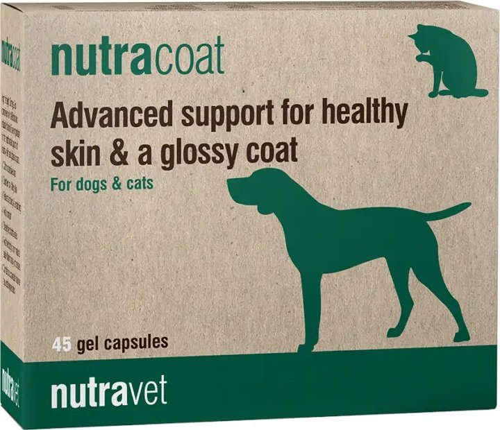 Nutravet NUTRAVET Nutracoat for dogs & cats 45kaps -wsparcie dla zdrowej skóry i błyszczącej sierści