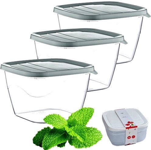 Kpl Pojemników kwadratowych POLY3 x 2,8 lt