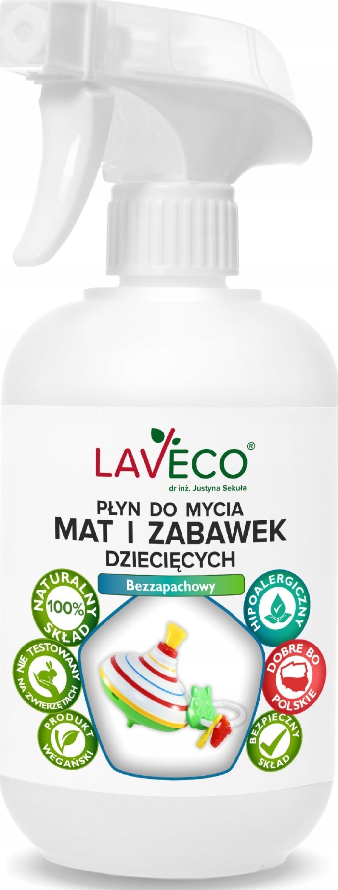 LAVECO płyn do czyszczenia mat i zabawek dziecięcych - 0,5 l - bezzapachowy