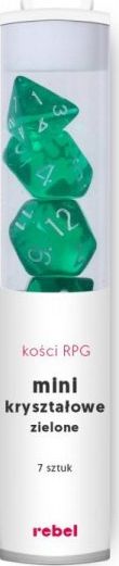 Rebel Komplet kości REBEL RPG - Mini Kryształowe - Zielone