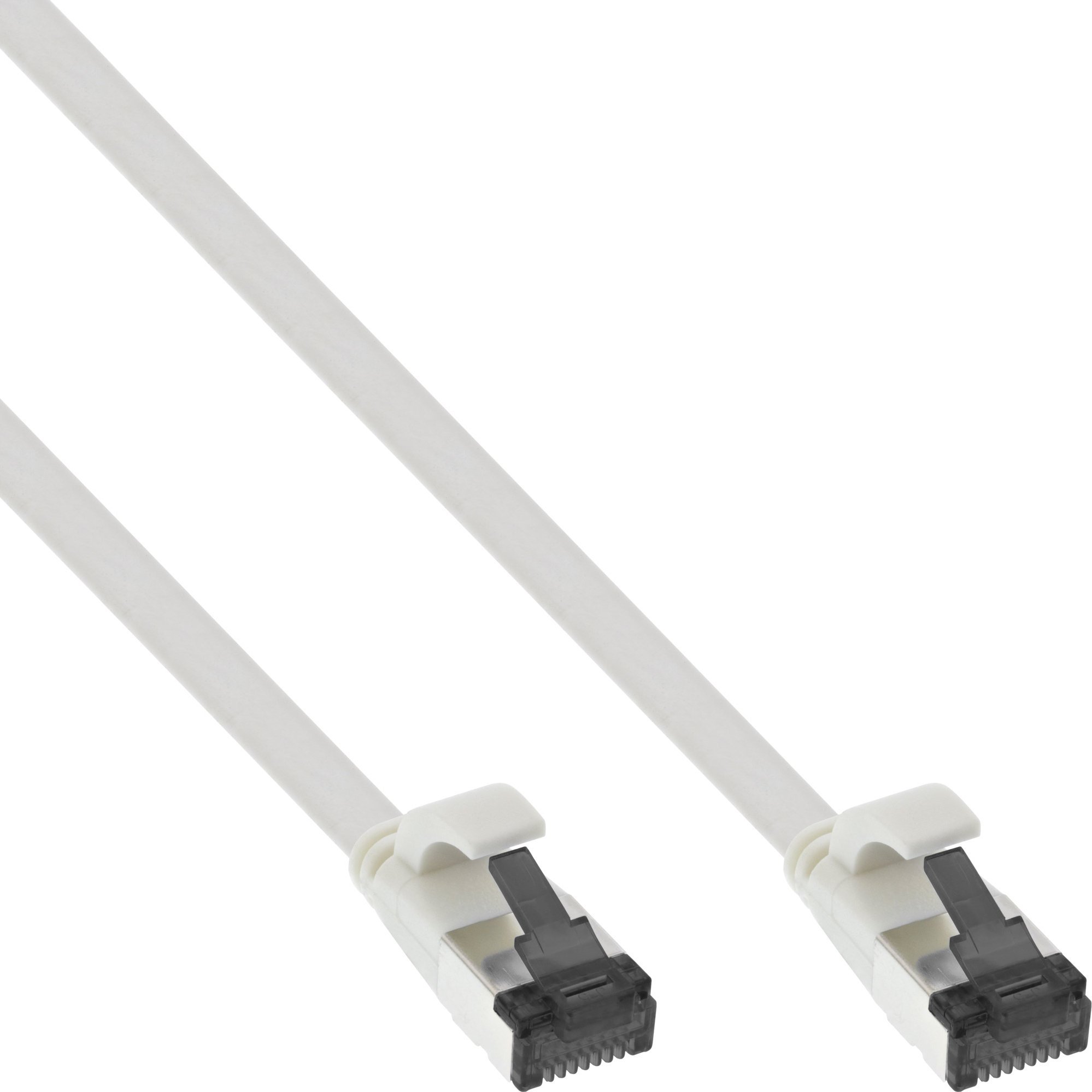 InLine InLine® Flat patch cable, U/FTP, Cat.8.1, TPE halogen free, white, 7,5m