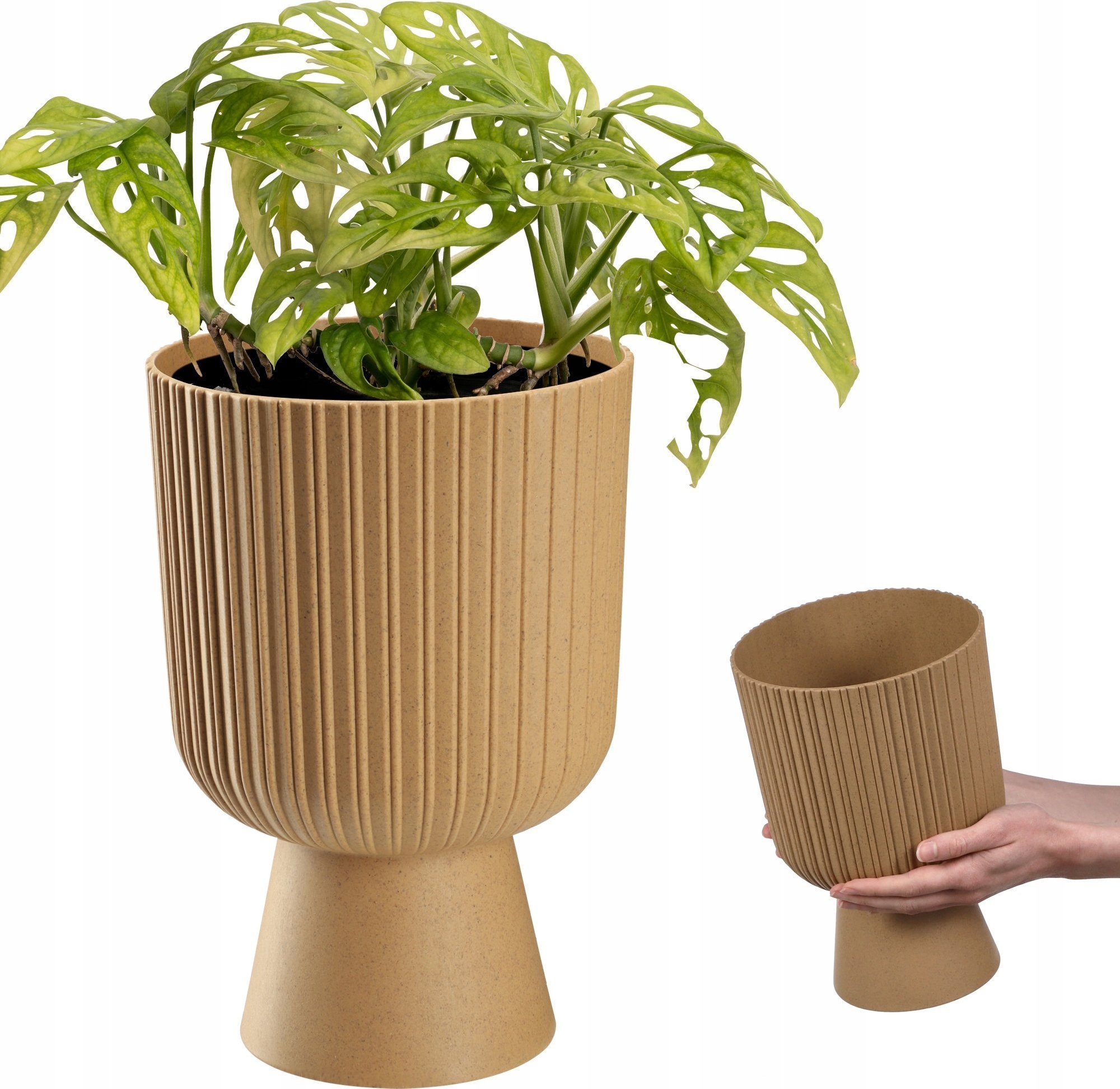 Kadax KADAX Doniczka Donica Osłonka Gazon 18cm Brąz Eko