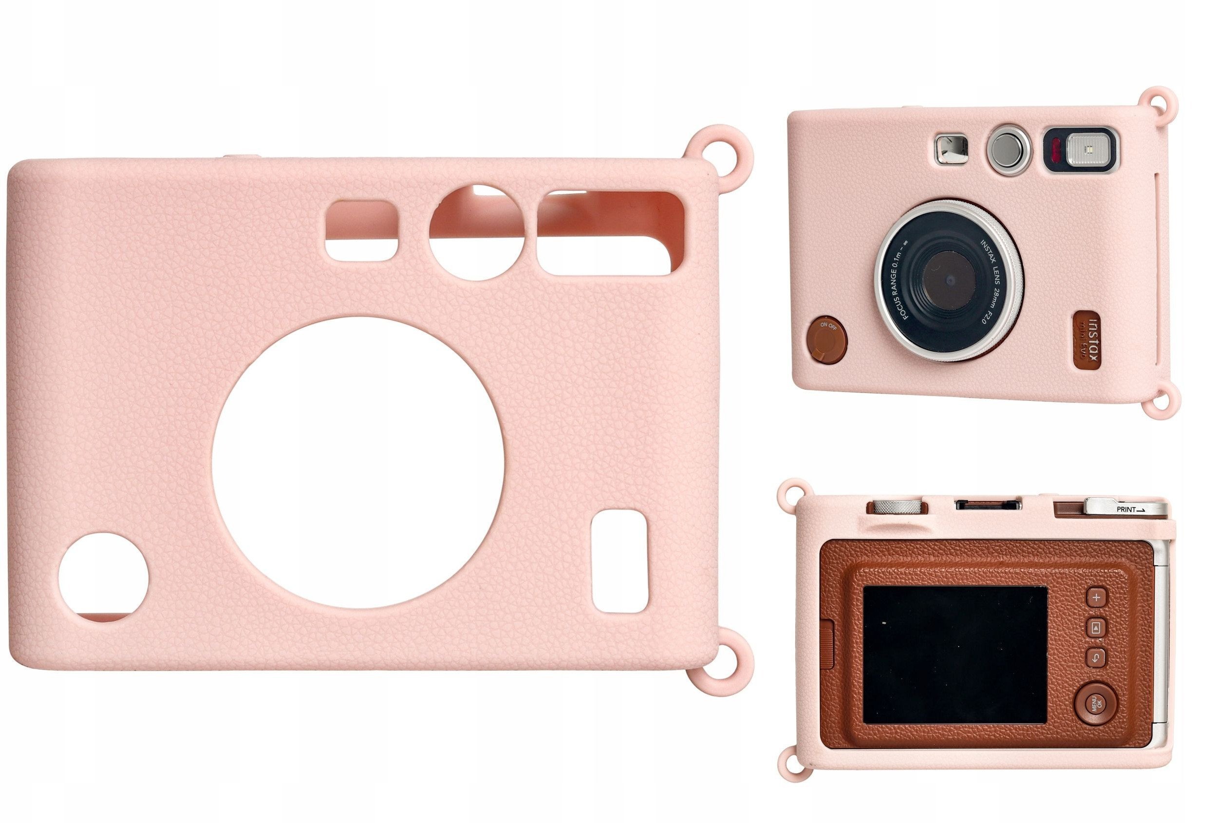 Futerał Etui Pokrowiec Case Silikon Fuji Fujifilm Instax Mini Evo / Różowy