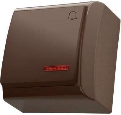 Ospel Łącznik dzwonek BIS z podświetleniem brązowy (ŁN-6BS/24)