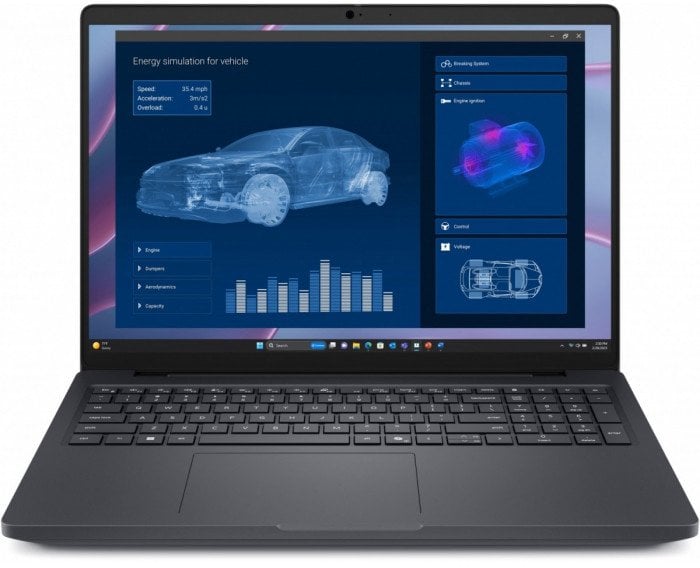 Laptop Dell Stacja robocza Pro Max 16 MC16255 Win11Pro AMD Ryzen 340|16GB|256GB|FgrPr&SmtCd|FHD Cam&Mic|WLAN+BT|16.0 FHD+|4 Cell|100W/3YPS