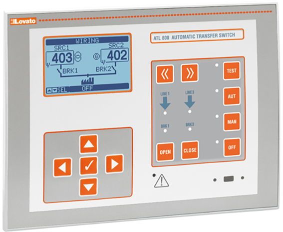 Lovato Electric Automatyczny przełącznik sieci 12-24-48VDC i 100-240VAC /180x240mm, do rozbudowy EXP…, RS-485 (ATL800)