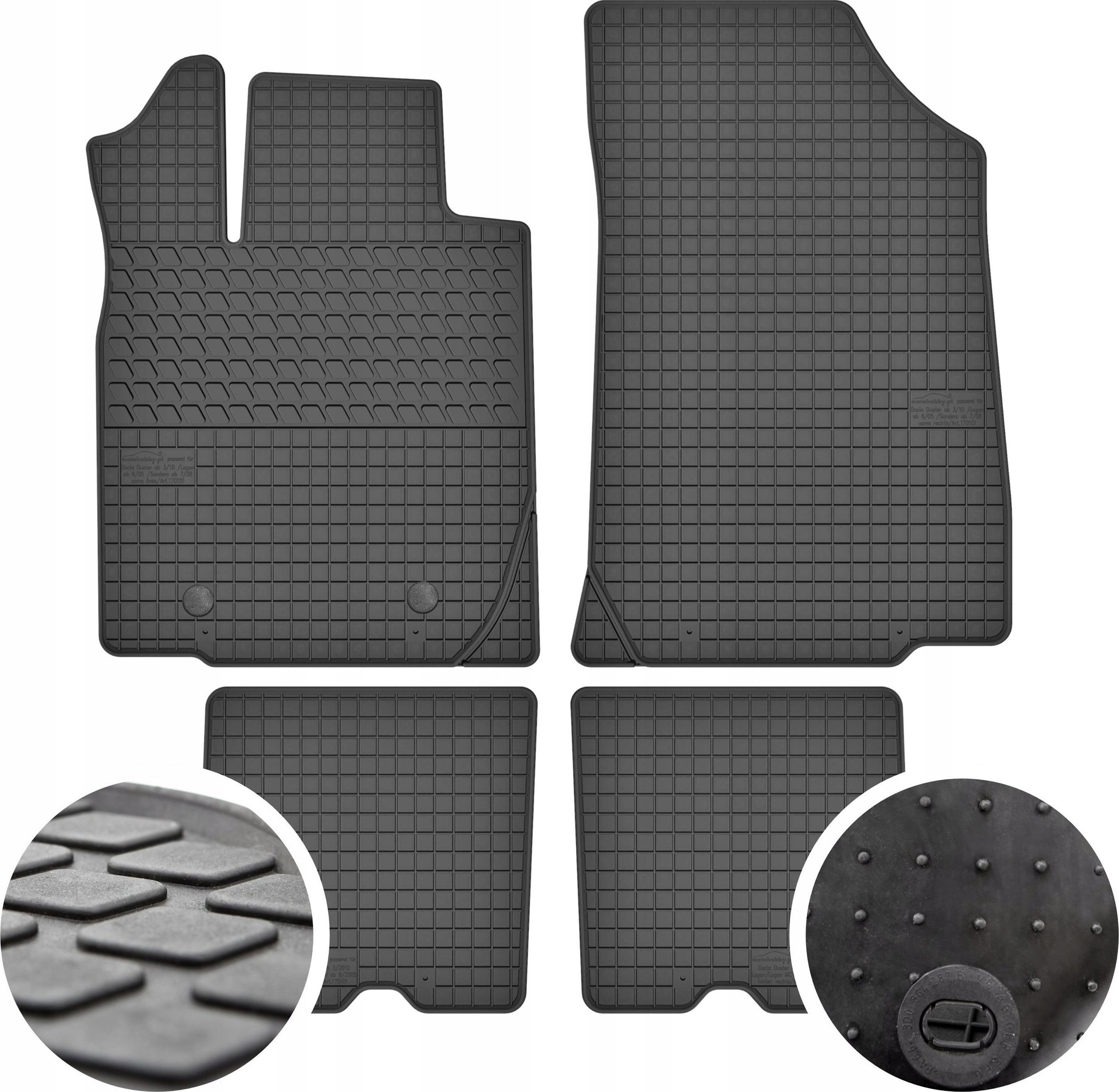 Cikcar Dywaniki gumowe do Dacia Logan/Duster/Sandero I