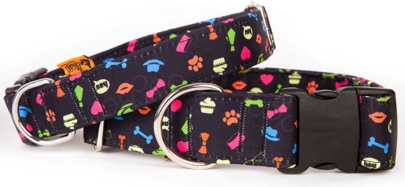 Dingo Obroża regulowana America-Alabama 2 x 45 cm (23-40 cm) piktogramy