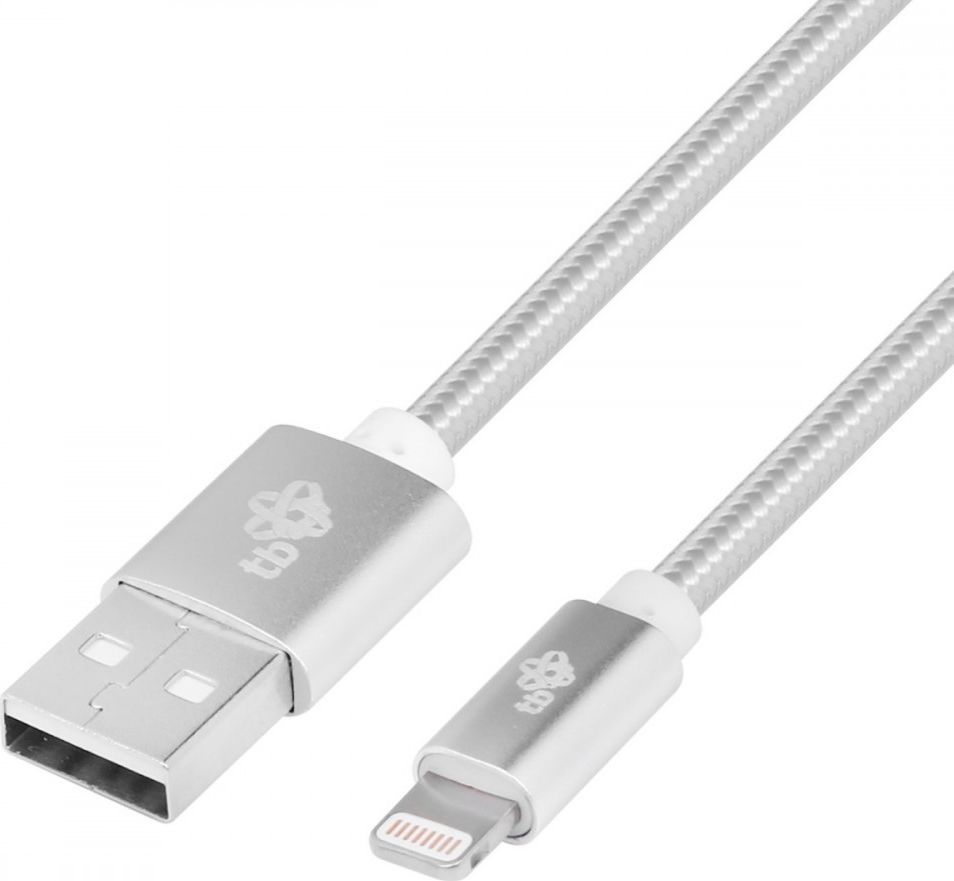 Kabel USB TB Print USB-A - Lightning 1.5 m Srebrny (AKTBXKUAMFIW15S)