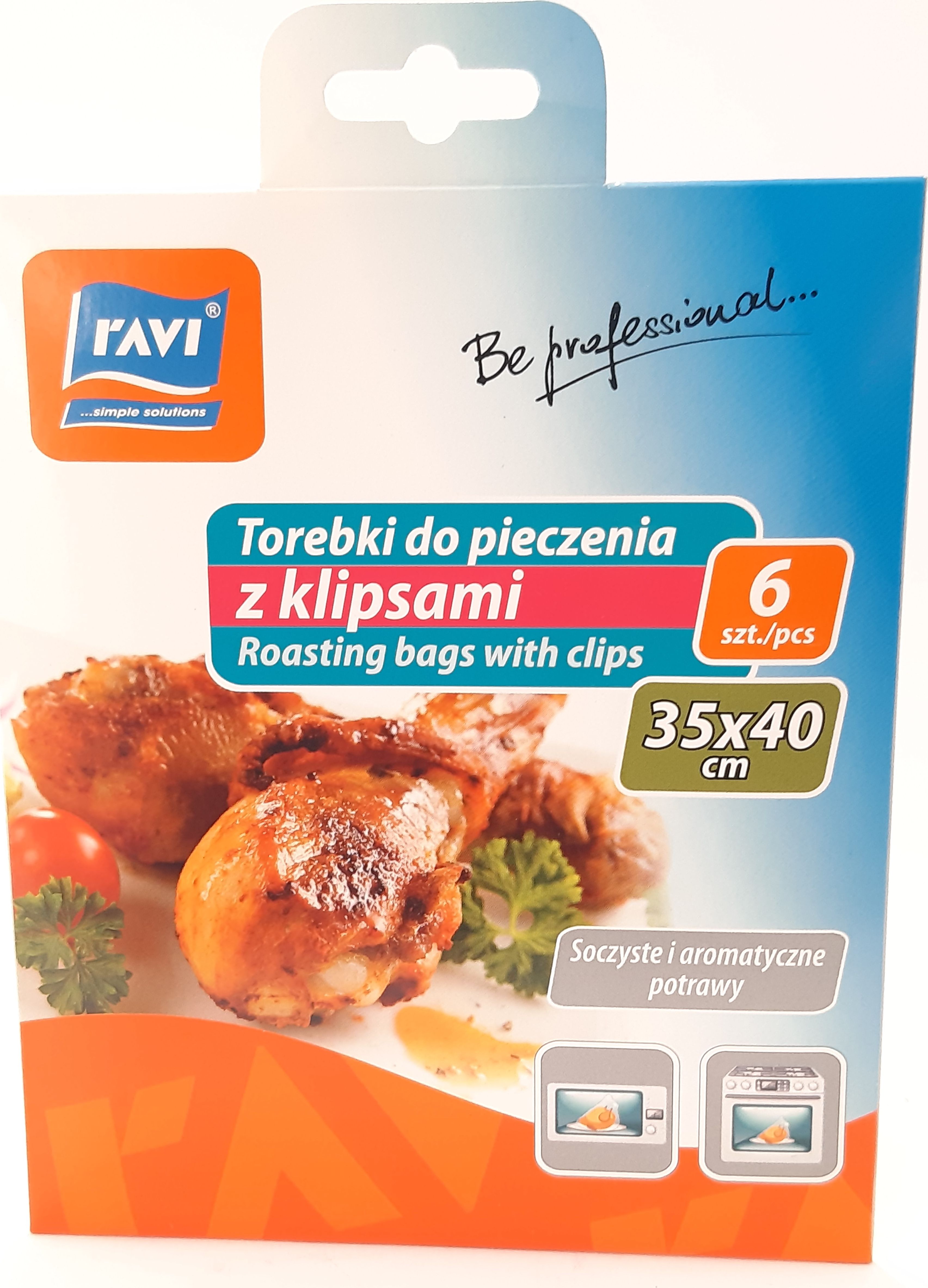 Ravi Torebki d/piecznia z klipsami 35x40cm 6