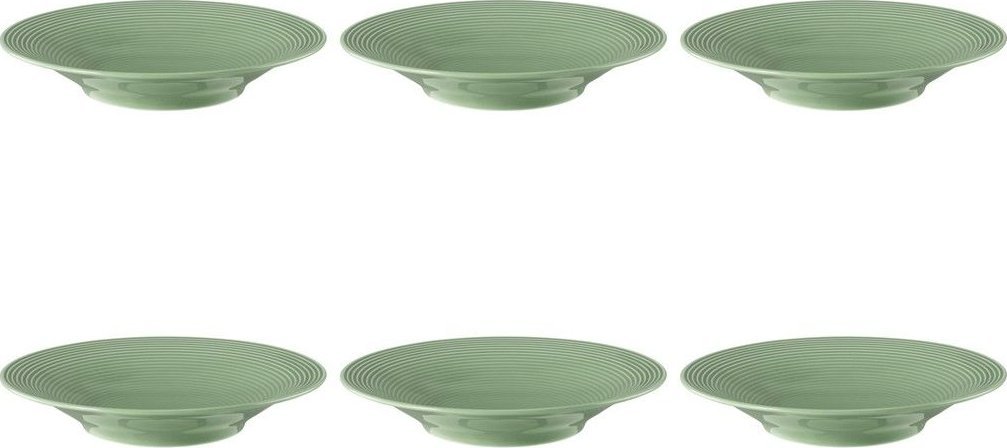 Zestaw 6 talerzy porcelanowych do zupy 22.5 cm eukaliptusowy - Seltmann Weiden