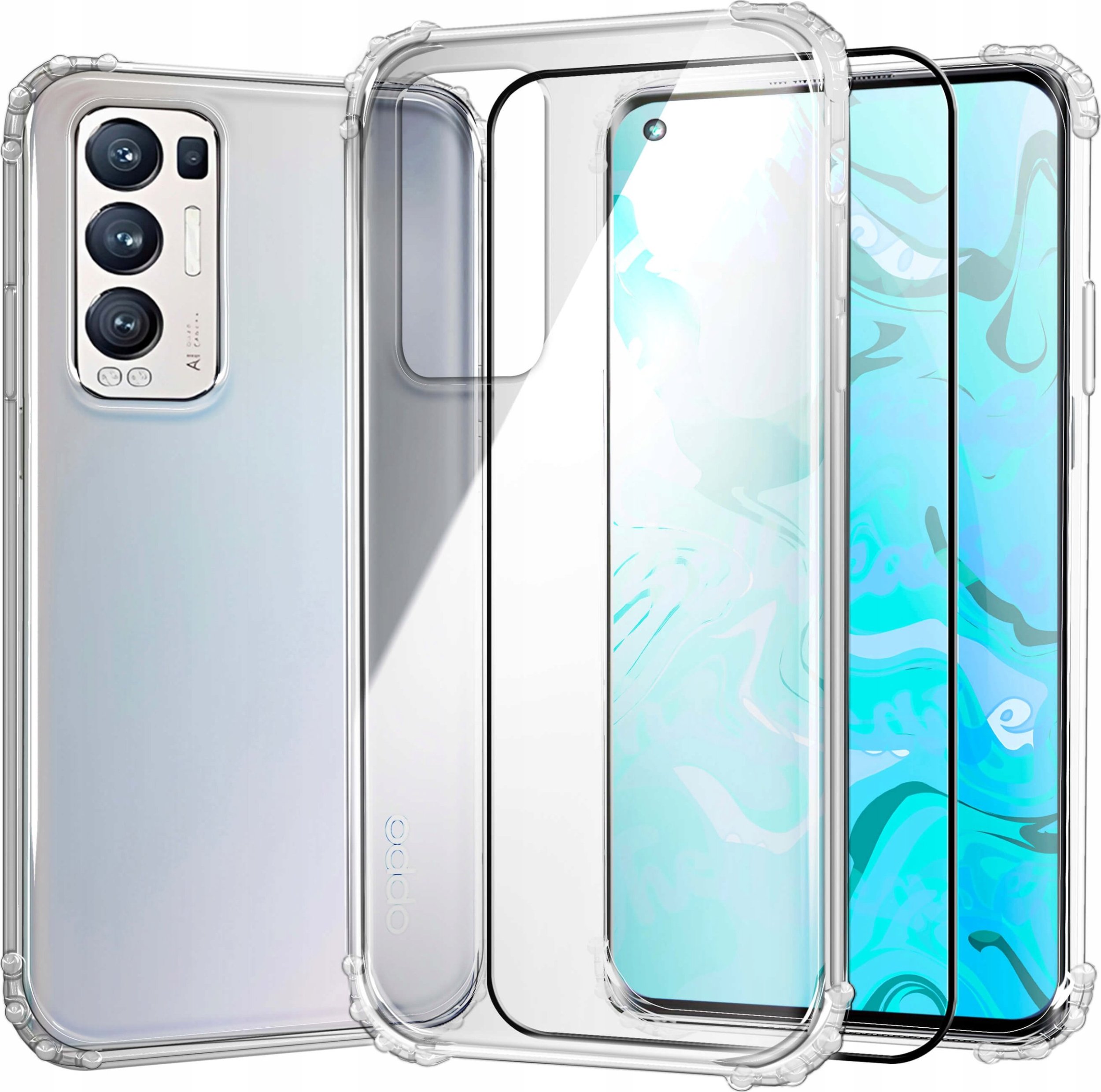 Hello Case ETUI PANCERNE DO OPPO RENO 5 PRO 5G | CASE SILIKON GUMOWE SLIM SHOCK SZKŁO