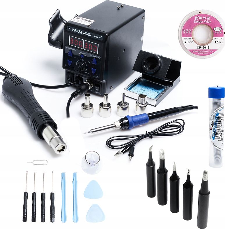 Techrebal Stacja lutownicza Yihua 8786D-I Black KIT6