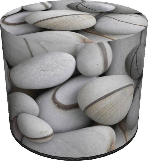 Bertoni-arco Okrągła pufa dekoracyjna - KAMIENIE