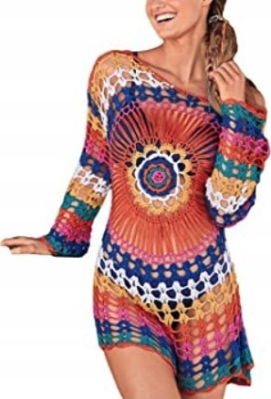 Pareo narzutka na strój ażurowa