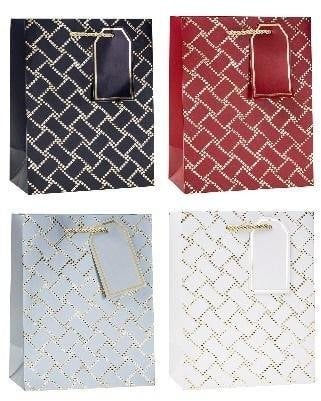 Torebka ozdobna 18x23x8cm hot-stamp mix ROZETTE