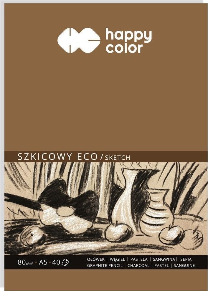 GDD Blok szkicowy eco* A5/40K 80g HAPPY COLOR