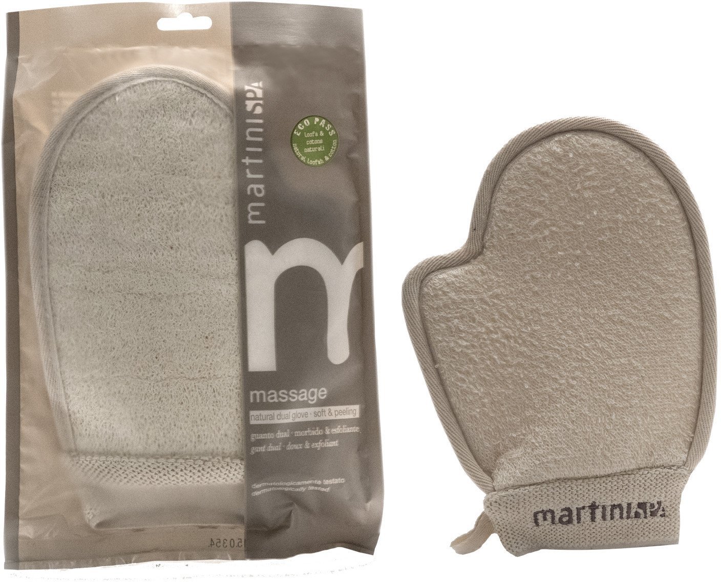 Lufas un kokvilnas pilinga cimds Natural 8004925404150