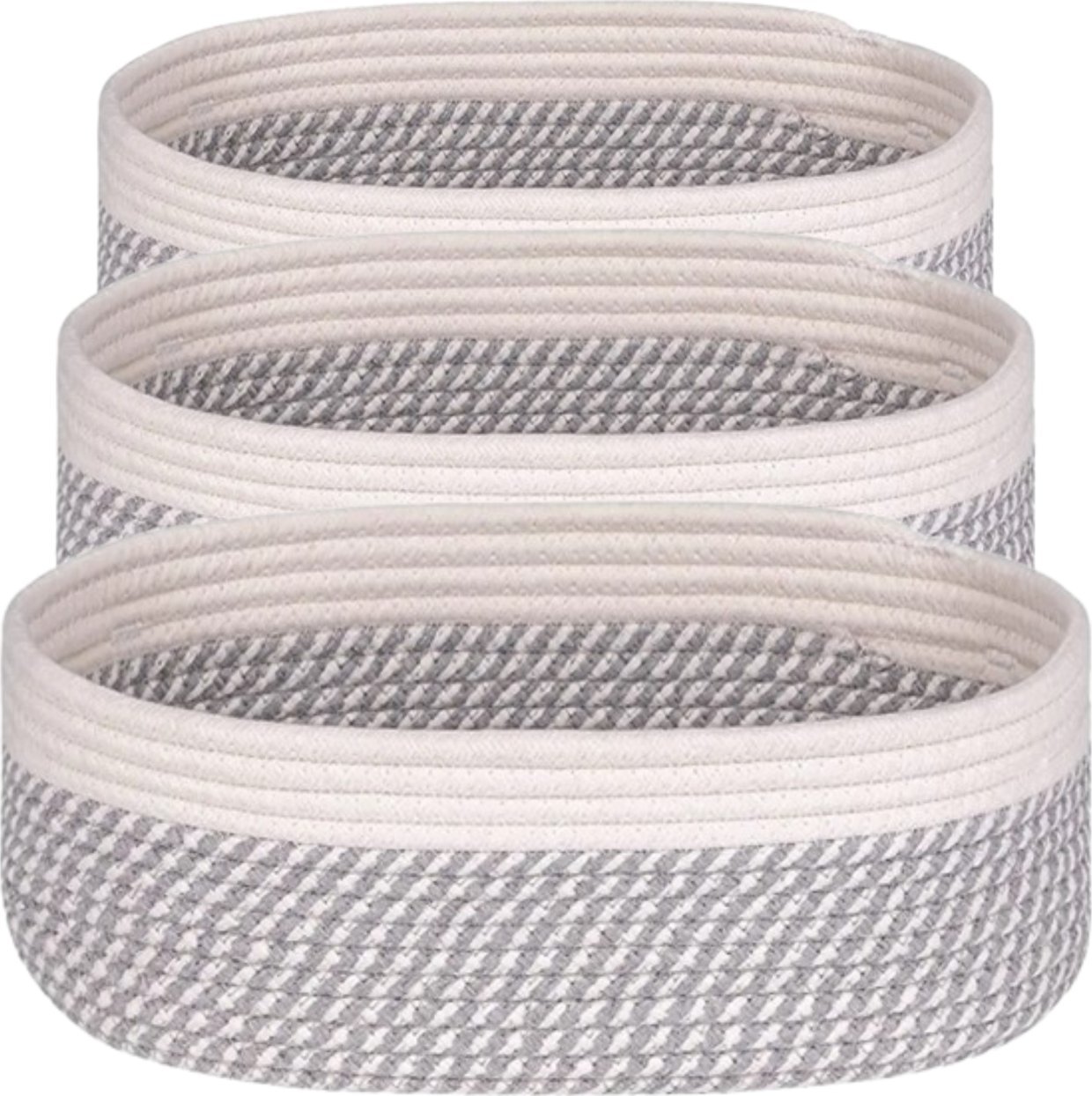 Iteams4Now Organizer do przechowywania boho zestaw 3 szt premium koszyk na kosmetyki zabawki do łazienki kosz