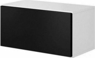 Cama Meble Regał ROCO RO3 75/37/39 biały/ biały/ czarny