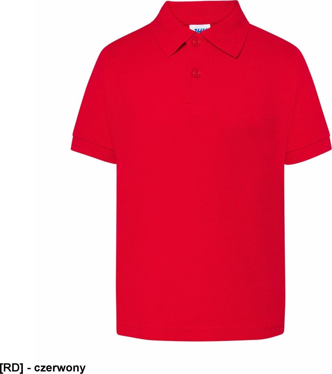 JHK PKID200 PKID210 - koszulki polo dzieciece krótki rękaw, rozcięcia po bokach 210 g/m2 approx, 100% bawelna - czerwony 1-2