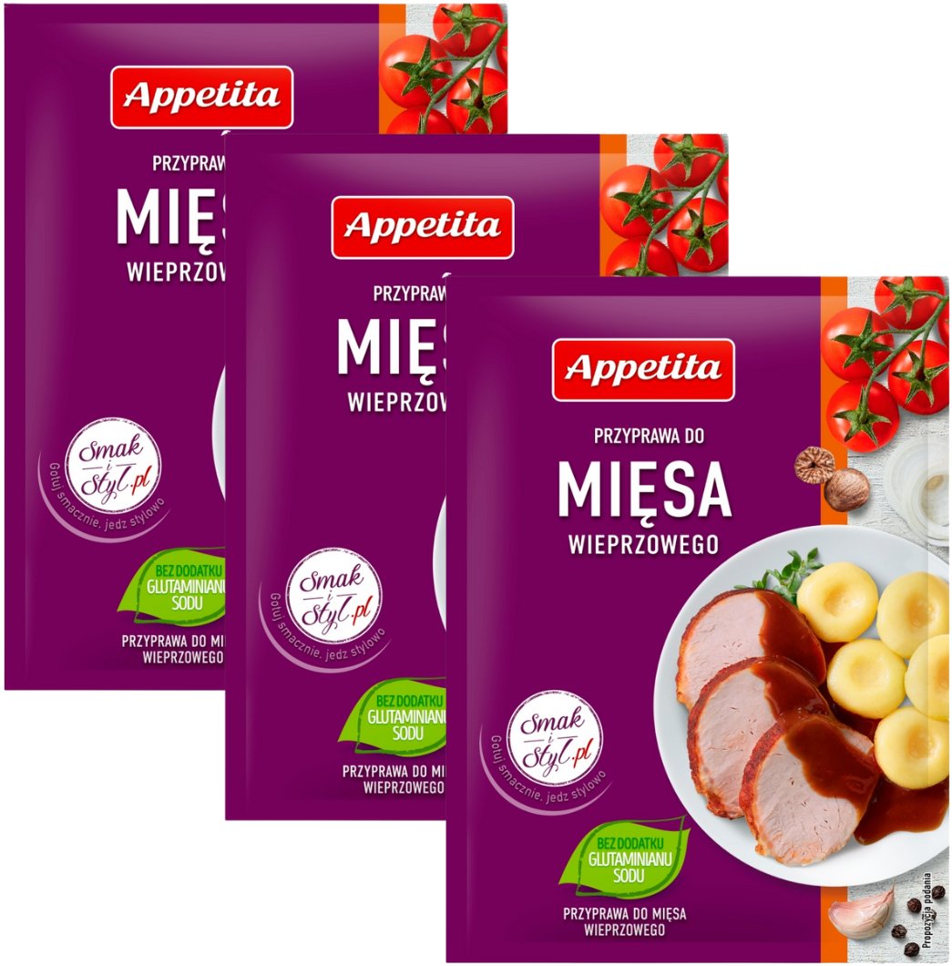 Appetita Przyprawa do wieprzowiny 20 g x 3 sztuk
