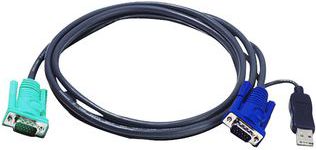 Aten Kable KVM, 3m, Czarny (14.01.6607)