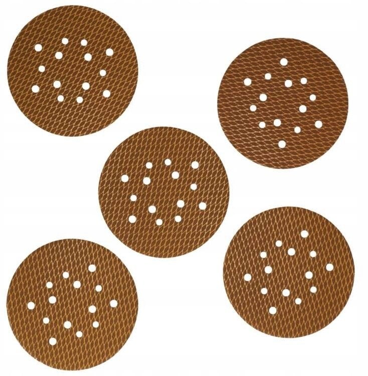 Dedra Tarczki ścierne Anti-clogg 225mm, #220, rzep, zestaw 5szt