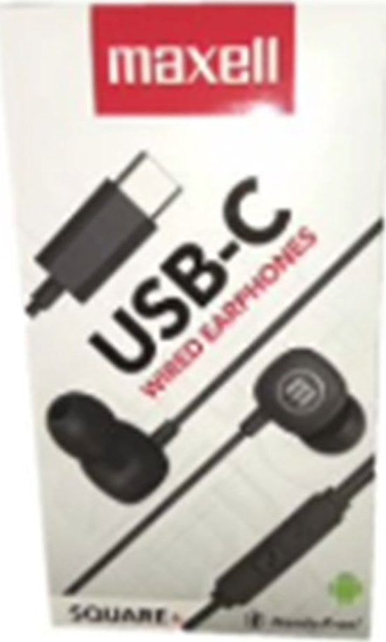 MAXELL USB-C EARPHONES SQUARE+ BLACK 348566